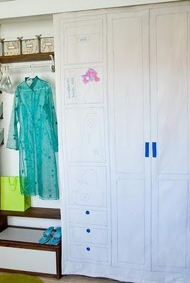 Puertas de tela para un armario improvisado