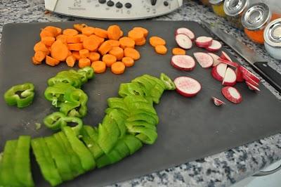 Tallarines con verduras