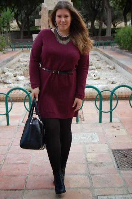 burgundy dress