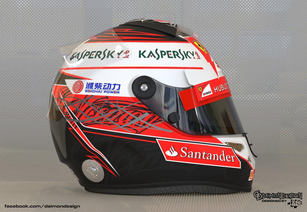 Casco Raikkonen Ferrari 2014 propuesto por Daimonhu