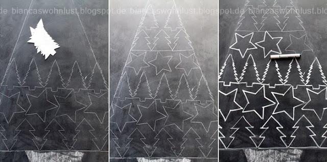 DIY Navidad: Pintar el árbol en un tablero-pizarra