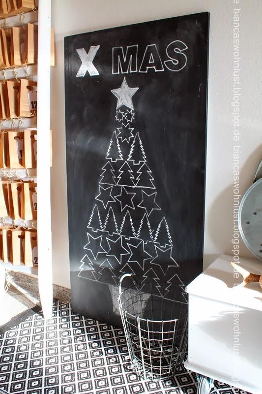DIY Navidad: Pintar el árbol en un tablero-pizarra