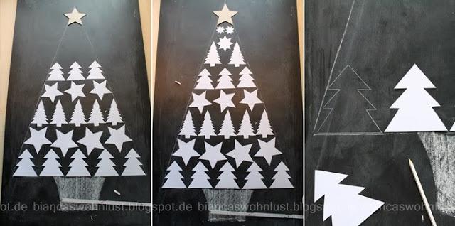 DIY Navidad: Pintar el árbol en un tablero-pizarra