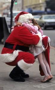 abrazo con Santa