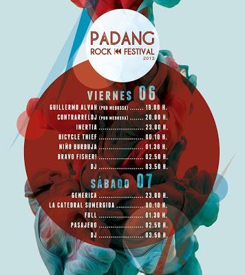 Padang Rock Fest: Pasajero, Full, Bravo Fisher!, Niño Burbuja, La Catedral Sumergida...