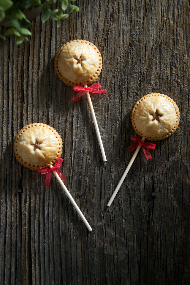 Apple pie pops o piruletas de manzana