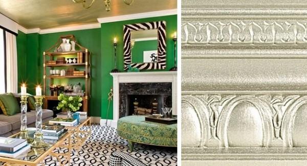 Cielo raso con pintura metalizada