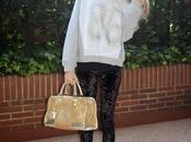 Velvet leggings Paris sweatshirt