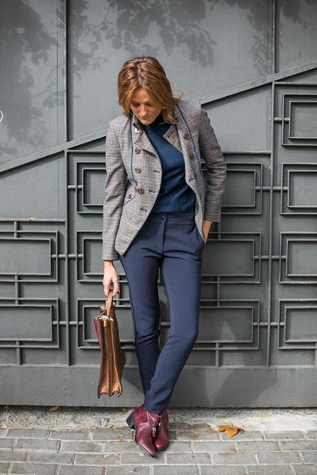 OUTFITS, gaimo, botines burdeos, mercules, mercedes gallego, vinatge, anillos vintage circo jewellry, blazer british, Hoss Intropia, UTERQUE, claudie pierlot, cristina blanco, guia de estilo blog, guiadeestilo 