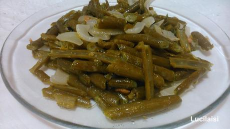 Judias verdes con queso