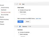 Google permite descargar toda data cuentas Gmail Calendarios