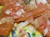 Tartar salmón chalota alcaparras quinoa toque jamón ibérico #diadelvino