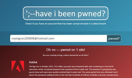 Have i been pwned Adobe Have i been pwned Adobe