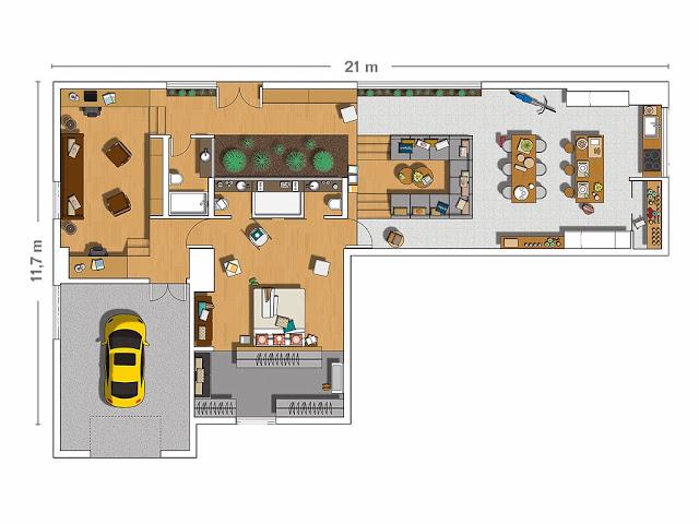 UN LUMINOSO LOFT CON UN JARDIN INTERIOR