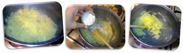 Sopa de cebolla y caldo de boletus al estilo francés