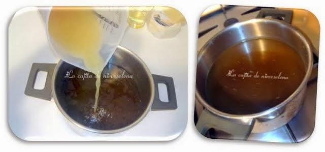 Sopa de cebolla y caldo de boletus al estilo francés