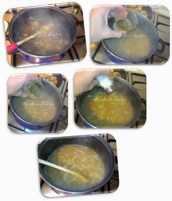 Sopa de cebolla y caldo de boletus al estilo francés