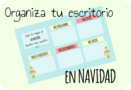 Organizador de escritorio de Navidad para tu ordenador