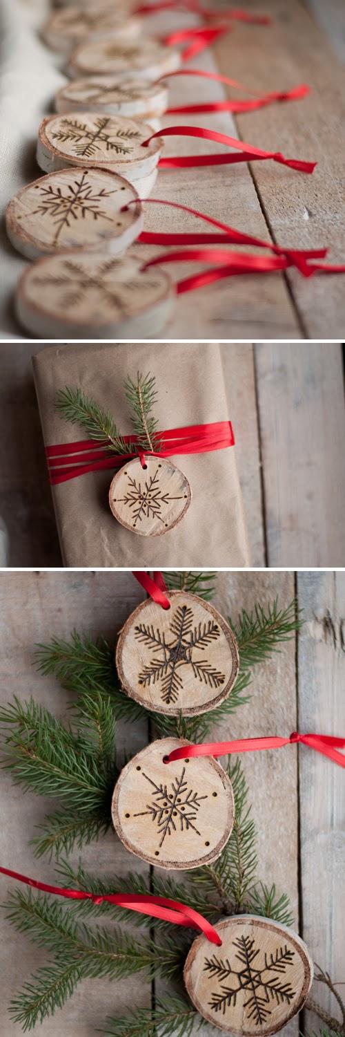 DIY....ADORNOS DE NAVIDAD CON MADERA GRABADA