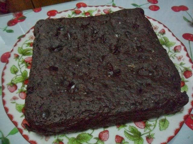 Brownie de platano y cardamomo