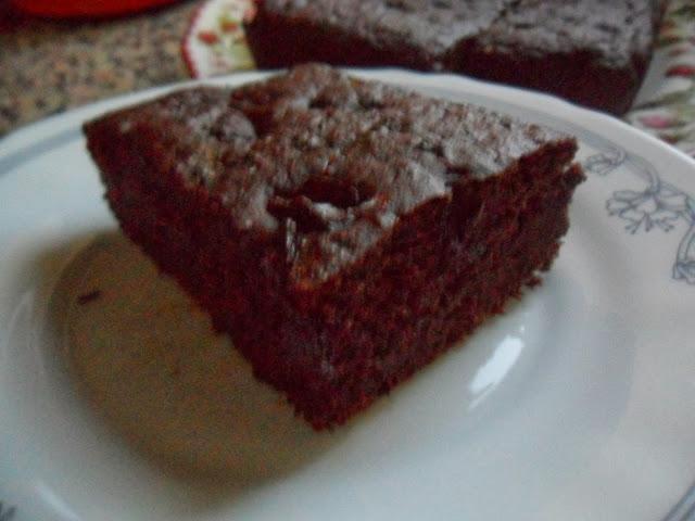 Brownie de platano y cardamomo