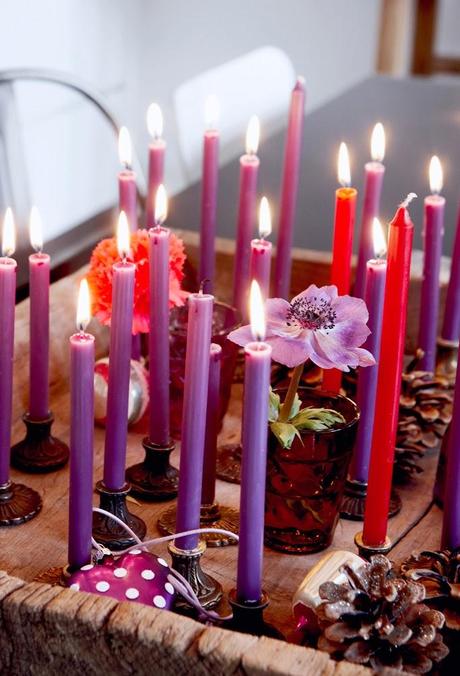 casa nórdica: Navidad en lila, púrpura y morado casa nórdica: Navidad en lila, púrpura y morado