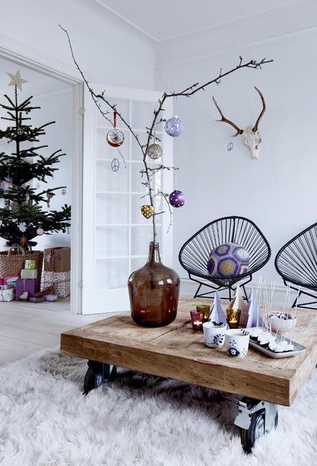 casa nórdica: Navidad en lila, púrpura y morado casa nórdica: Navidad en lila, púrpura y morado