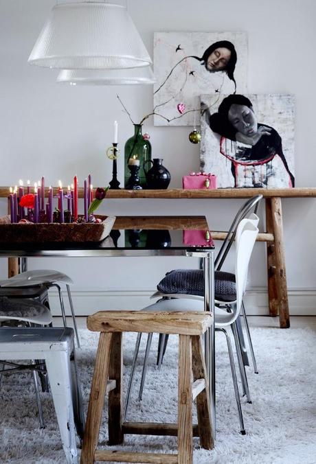 casa nórdica: Navidad en lila, púrpura y morado casa nórdica: Navidad en lila, púrpura y morado