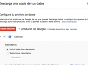 Google permite descargar exportar correos calendarios Gmail