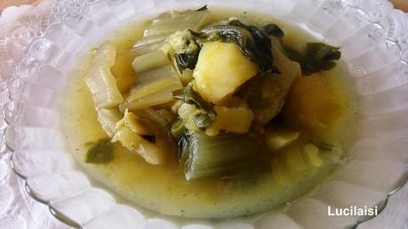 Hervido de acelgas con patatas Hervido de acelgas con patatas