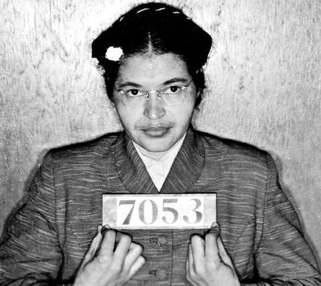Rosa Louise McCauley Parks (1913-2005), American Civil Rights activist. Booking photo taken at the time of her arrest for refusing to give up her seat on a Montgomery, Alabama, bus to a white passenger on 1 December 1955.