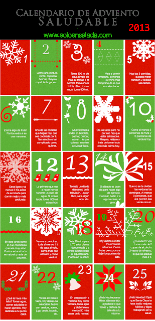 Calendario de Adviento Saludable, completo