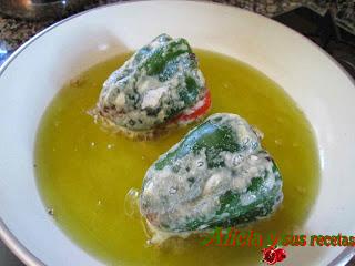 PIMIENTOS VERDES RELLENOS DE MORCILLA