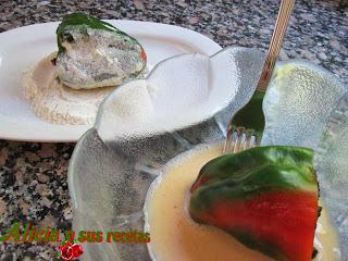 PIMIENTOS VERDES RELLENOS DE MORCILLA