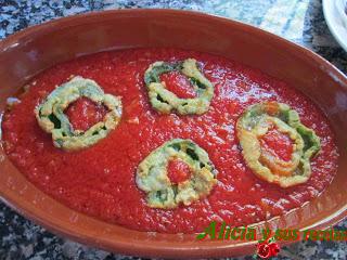 PIMIENTOS VERDES RELLENOS DE MORCILLA