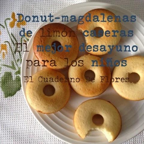 Magdalenas-Donut caseras de limón: desayuno o merienda ideal para niños