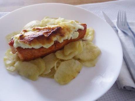 receta de salmón gratinado con all-i-oli