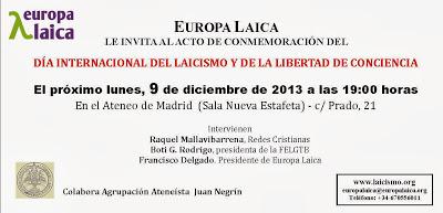 9 de Diciembre: Día Internacional del Laicismo