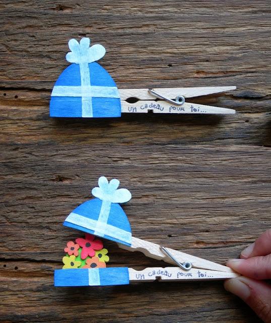 Figuras divertidas con pinzas de la ropa