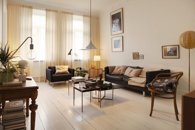 Un apartamento en Estocolmo, con toques parisinos