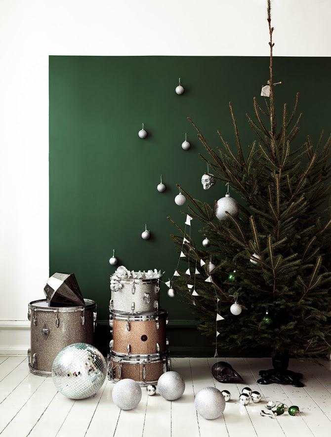 Navidad en blanco, verde y madera.