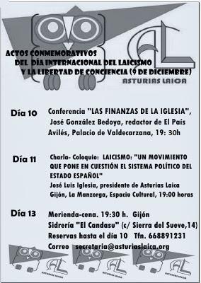 Actividades de la Asociación Asturias Laica