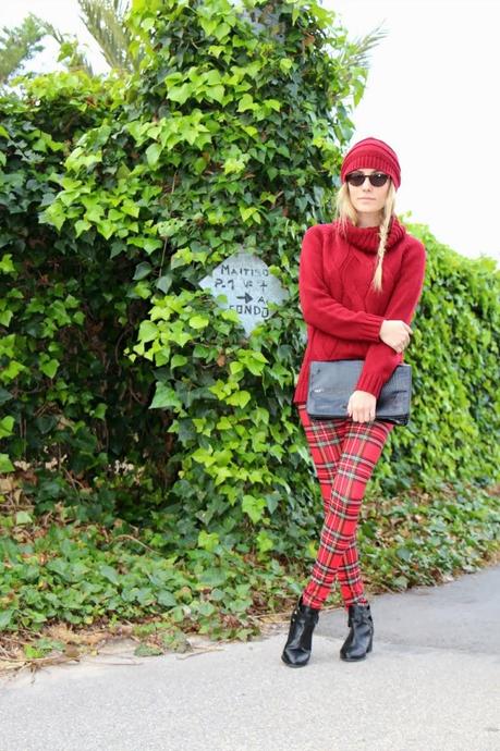 Street style checkered flannel