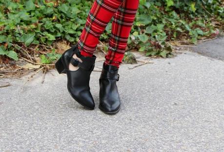Street style checkered flannel