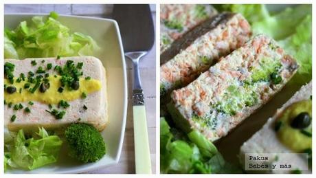 Molde de pechugas, jamón y espárragos para Navidad