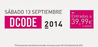 El DCode Festival 2014 será el 13 de septiembre