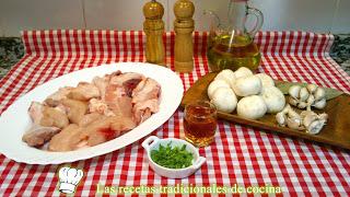 pollo con champiñones