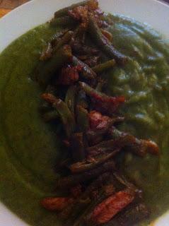 Crema De Acelgas Y Zanahorias Con Judías Salteadas