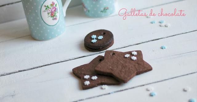 GALLETAS DE CHOCOLATE PARA DECORAR EL ARBOL