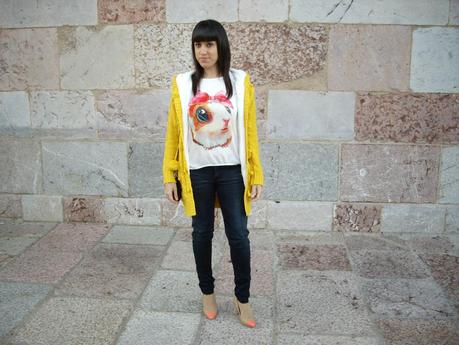 Warm bubble hooded cardigan: OASAP!!!